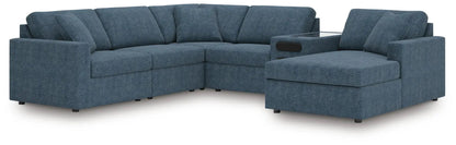 Modmax Sectional Ink blue upholstered sofa with right chaise by Unique Piece Furniture on Tampa Home & Garden Store