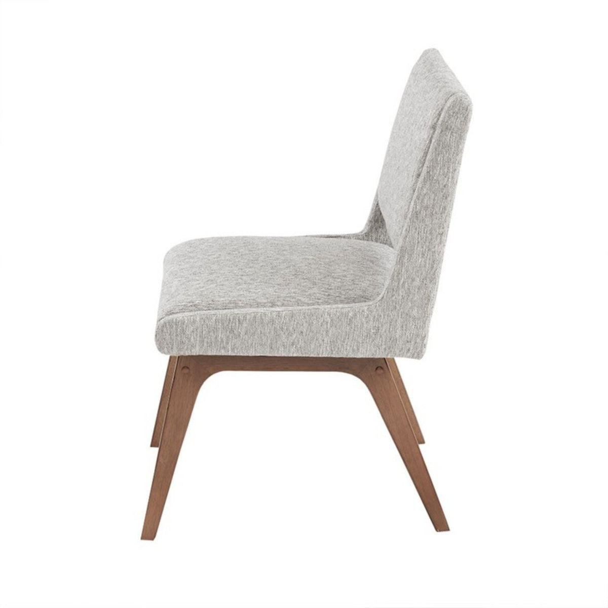 Dining Side Chair Set with upholstered cushions in light gray and wooden legs by HouseOfZazla on Tampa Home & Garden Store