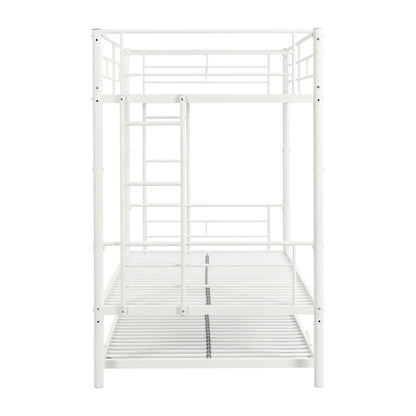 Bunk bed with trundle white metal frame with ladder and guard rails on Tampa Home & Garden Store