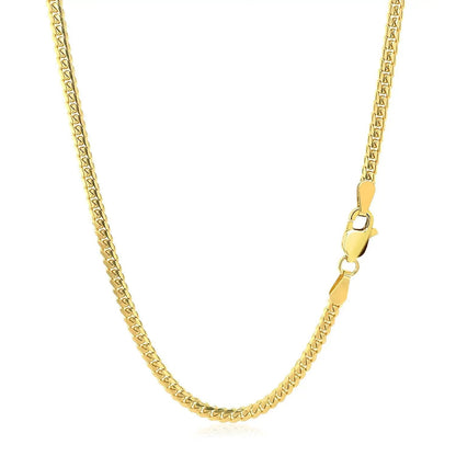 2.6mm 14k yellow gold Miami Cuban chain necklace by Bids.com with solid links on Tampa Home & Garden Store