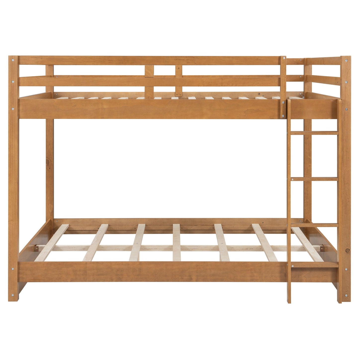 Sturdy bunk bed with ladder in natural wood finish by HouseOfZazla on Tampa Home & Garden Store