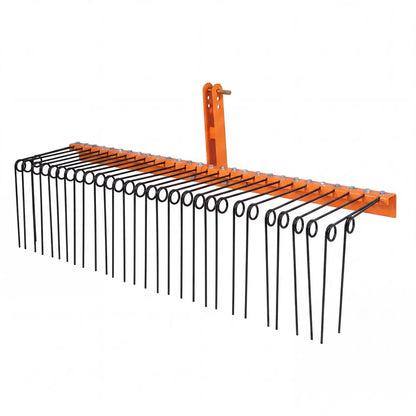 Pine Straw Rake with 30 Coil Tines for Grass