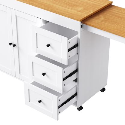 Compact Kitchen Island With Extendable Table