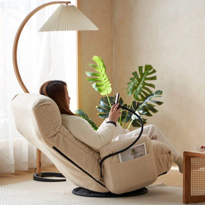 Adjustable swivel lounge chair with plush fabric and 360-degree rotation Unique Piece Furniture on Tampa Home & Garden Store