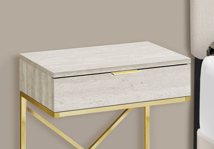 Accent Side Table With Storage Drawer Large Top