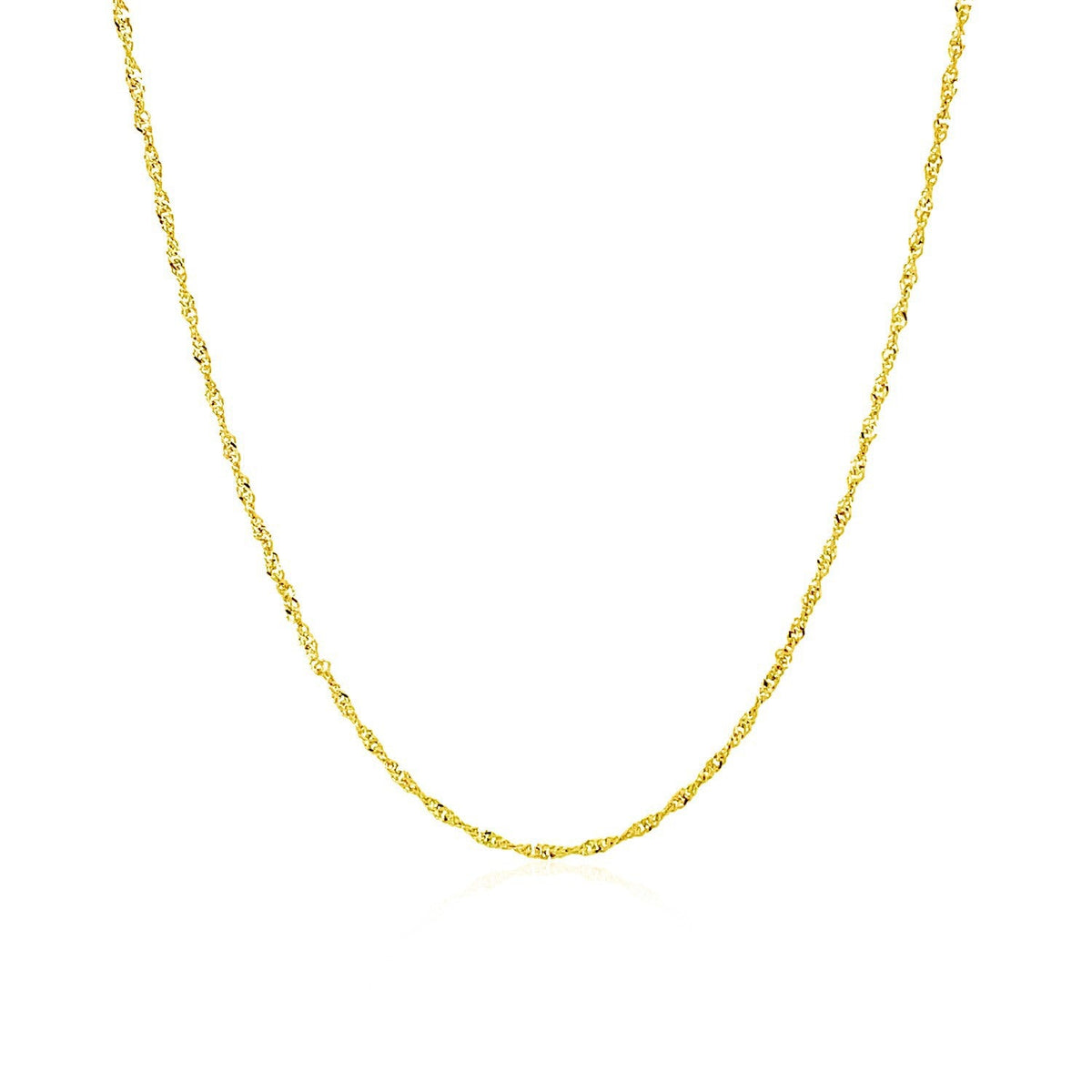 10k Yellow Gold Singapore Chain Necklace 1.0mm on Tampa Home & Garden Store