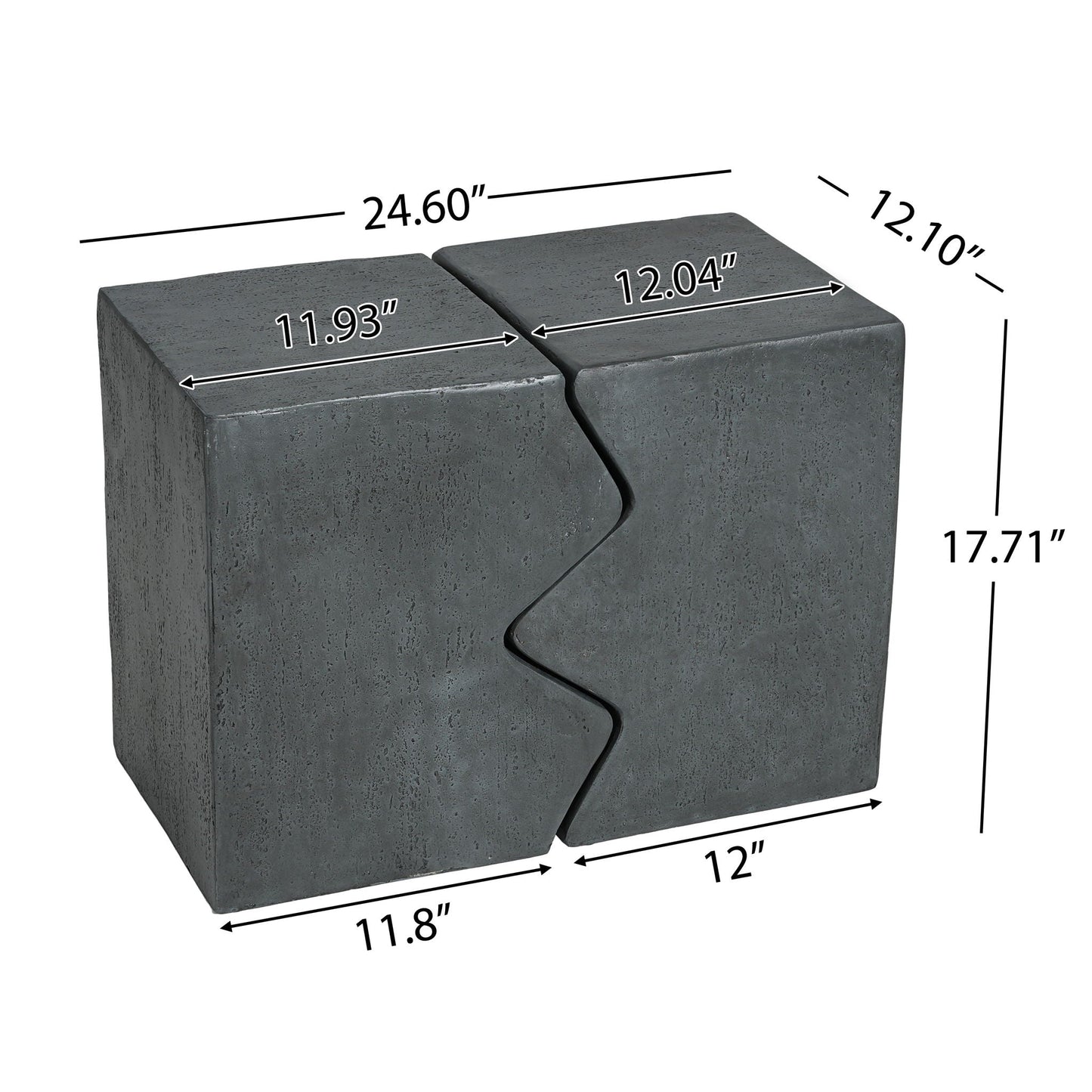 Set of 2 Modern Outdoor Accent Side Tables