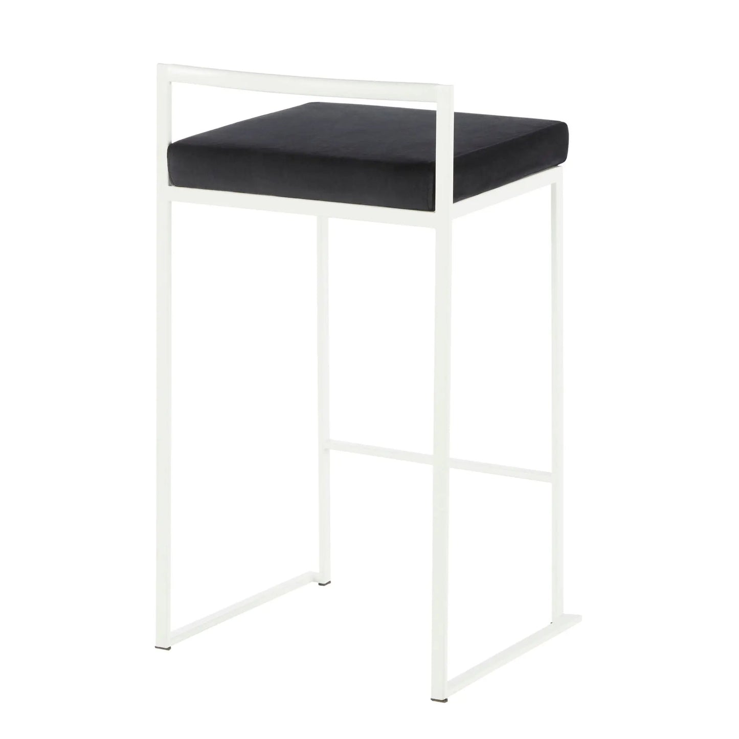 Fuji Simple Elegance Contemporary Stackable Counter Stool with white frame and dark cushion on Tampa Home & Garden Store