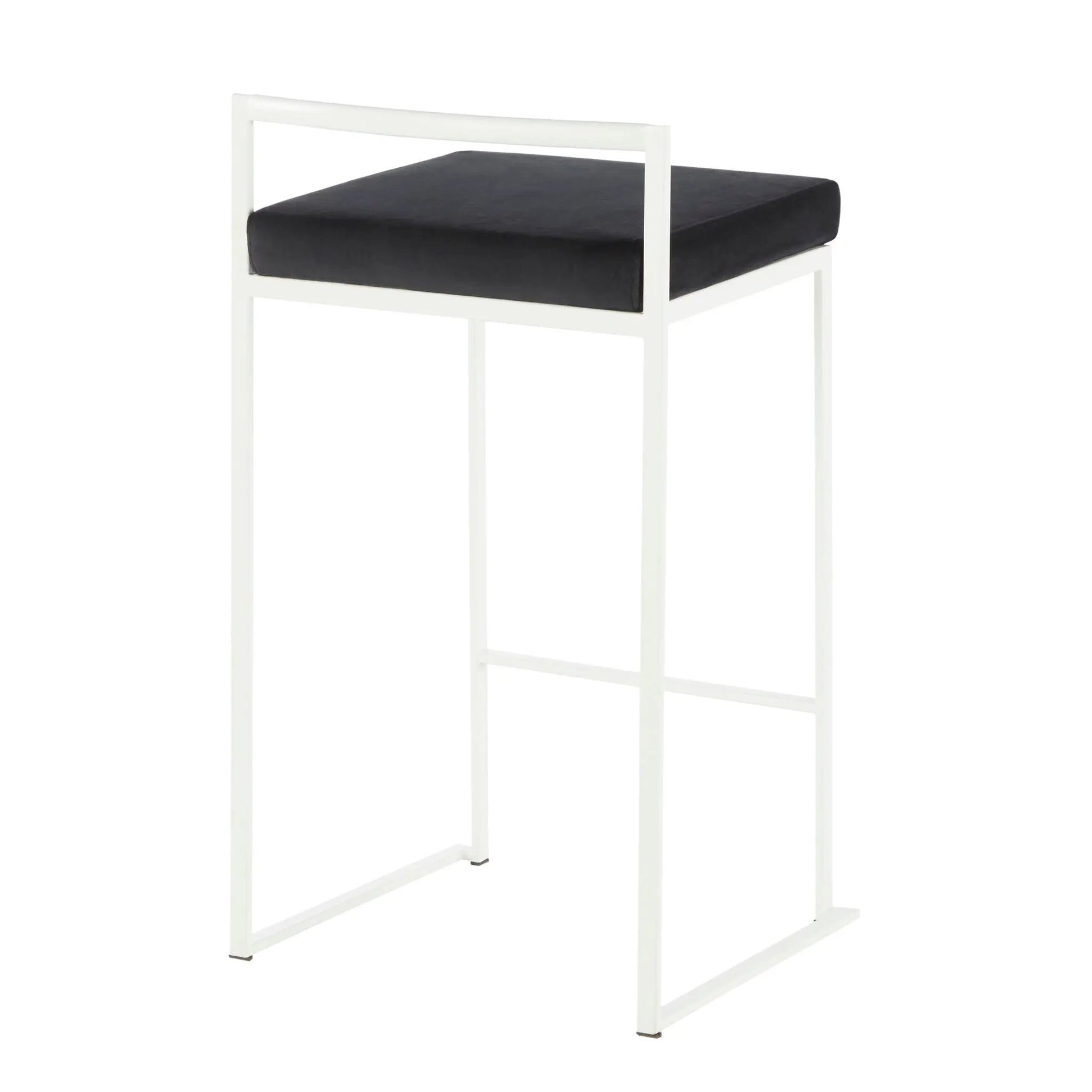 Fuji Simple Elegance Contemporary Stackable Counter Stool with white frame and dark cushion on Tampa Home & Garden Store