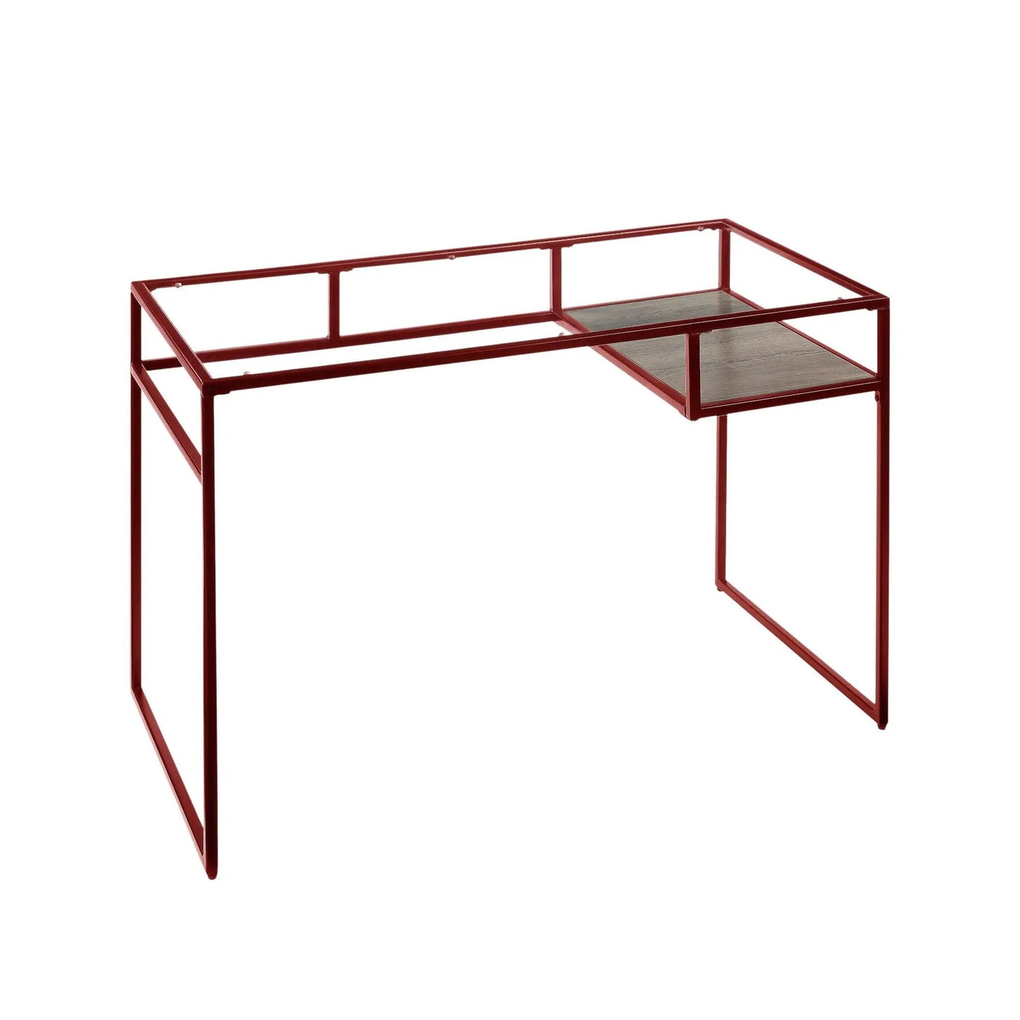 Yasin Glass Top Writing Desk Modern Style