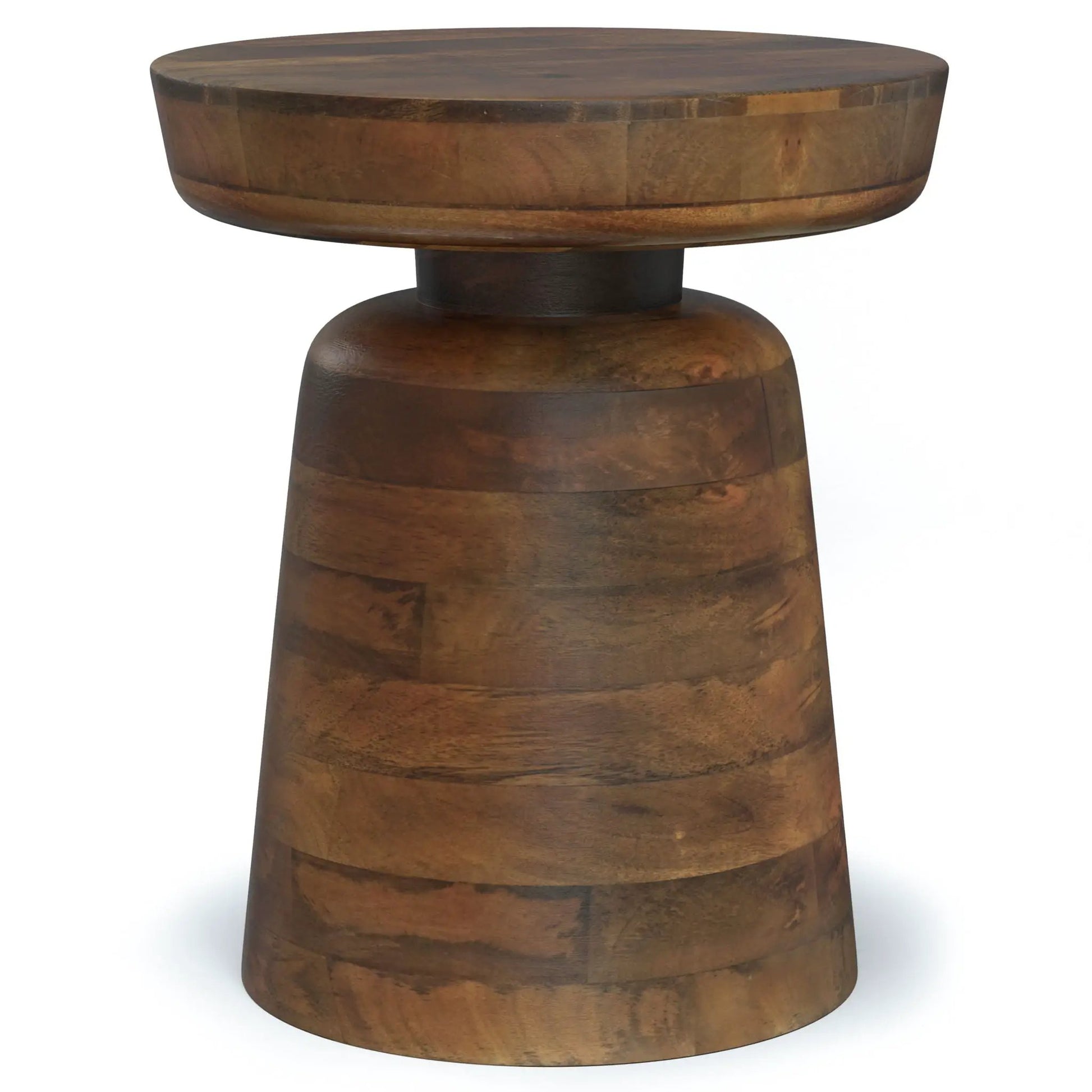 Robbie - Handcrafted Accent Table, round walnut top on pedestal base by Unique Piece Furniture on Tampa Home & Garden Store