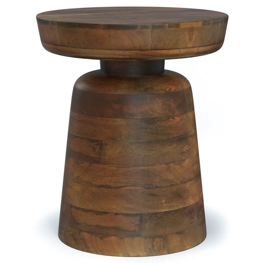 Robbie - Handcrafted Accent Table, round walnut top on pedestal base by Unique Piece Furniture on Tampa Home & Garden Store