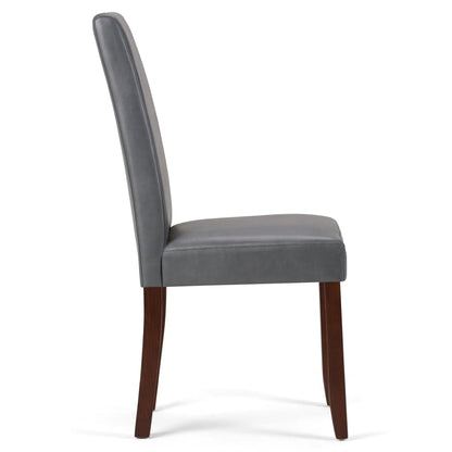 Acadian Upholstered Parson Dining Chair Set of 2 dark wood legs Unique Piece Furniture on Tampa Home & Garden Store