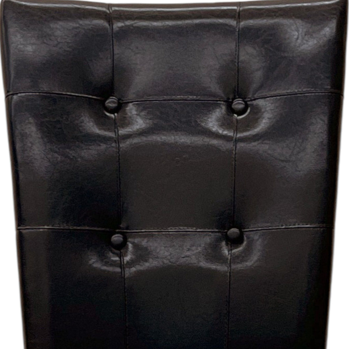 HouseOfZazla synthetic leather side chair set with button-tufted backrest in brown walnut on Tampa Home & Garden Store