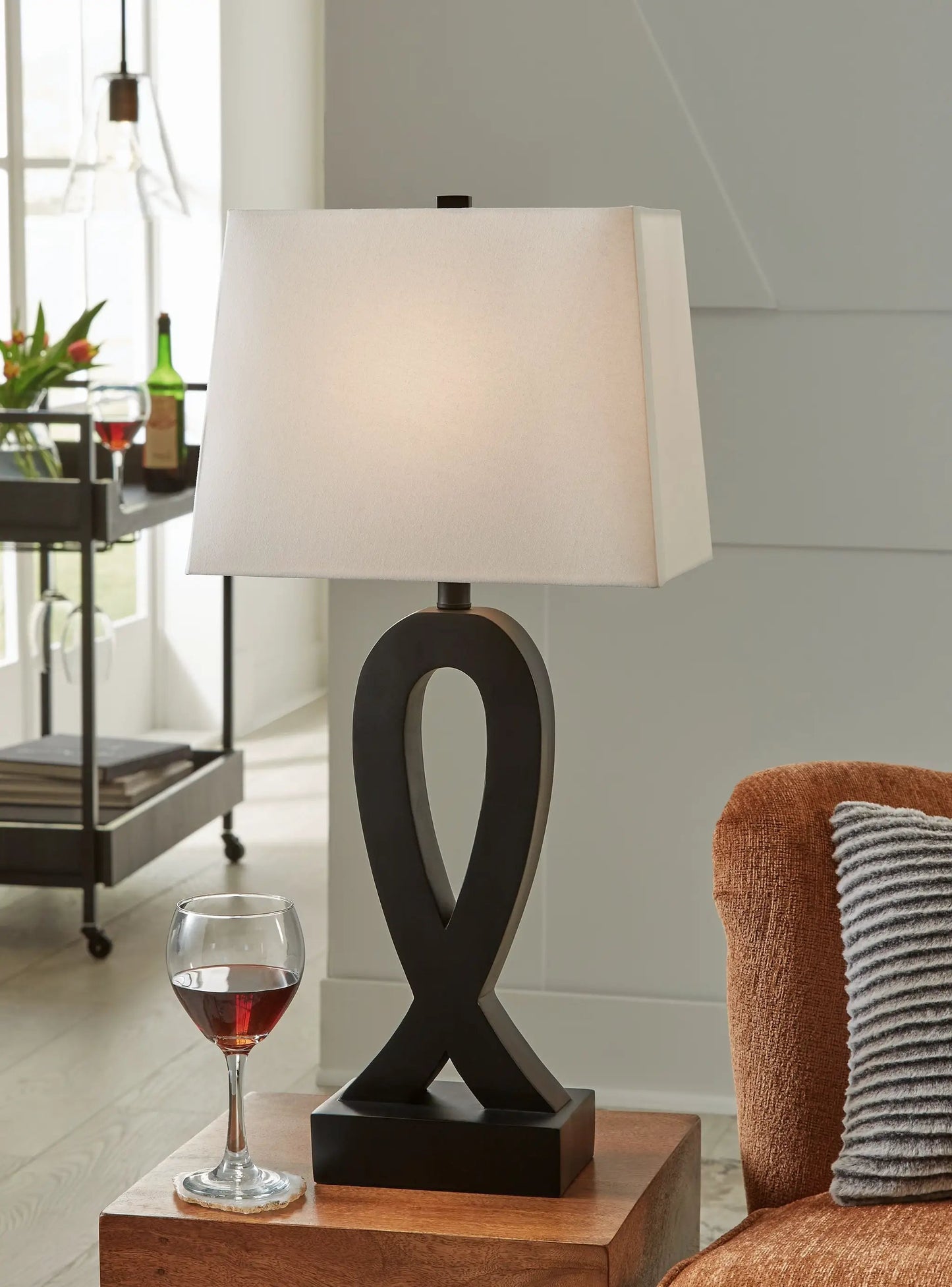 Markellton Poly Table Lamp Set of 2 Black