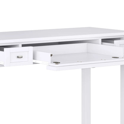 Warm Shaker Handcrafted Desk, white finish with multiple drawers and metal pulls on Tampa Home & Garden Store