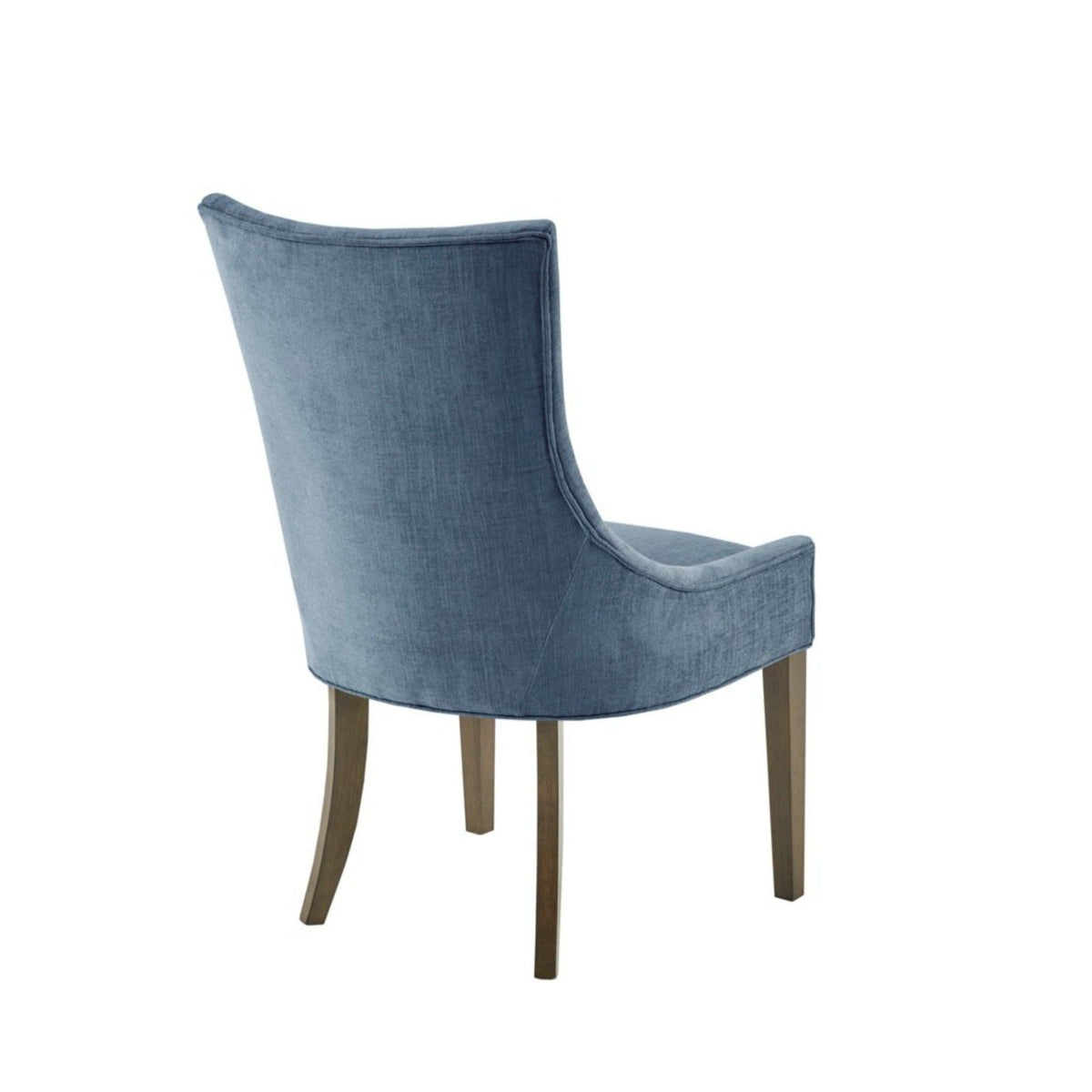 Elegant dining side chair blue velvet upholstered with solid wood legs HouseOfZazla on Tampa Home & Garden Store