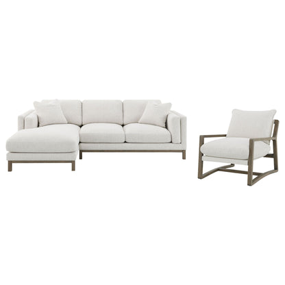 O'Brien sectional sofa with left chaise sand fabric by HouseOfZazla; includes a lounge chair on Tampa Home & Garden Store
