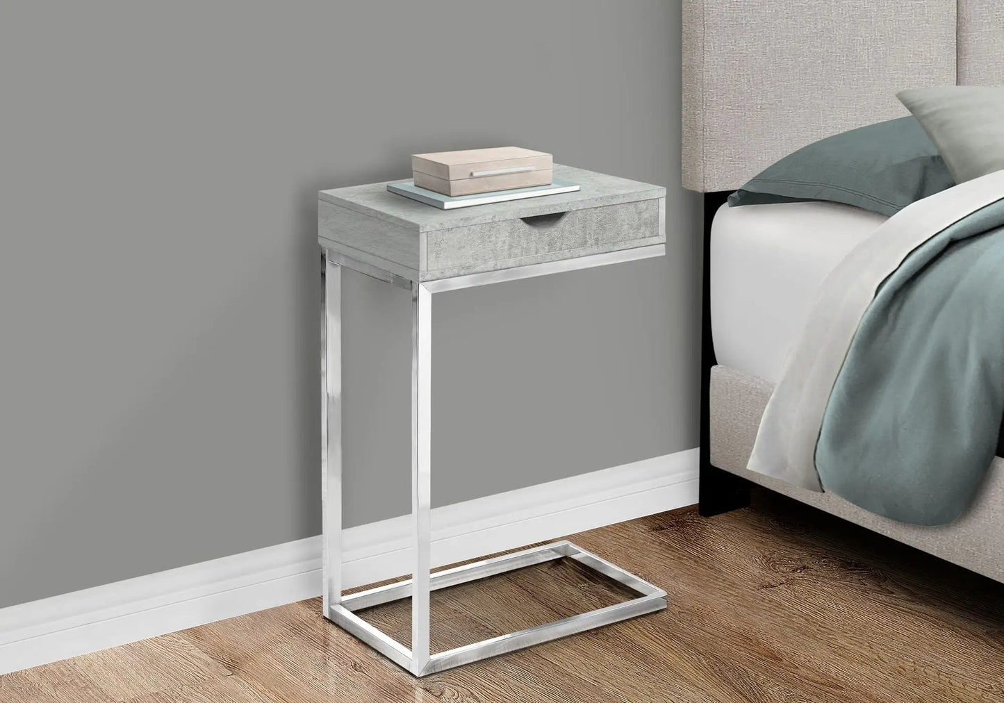 Accent Table C Shaped Contemporary Elegant Design
