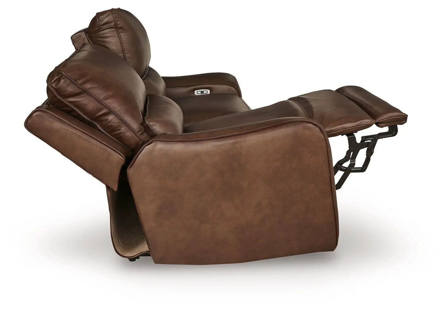 DeepWakes 2-seat Power Reclining Sofa with Adjustable Headrest in brown leather on Tampa Home & Garden Store