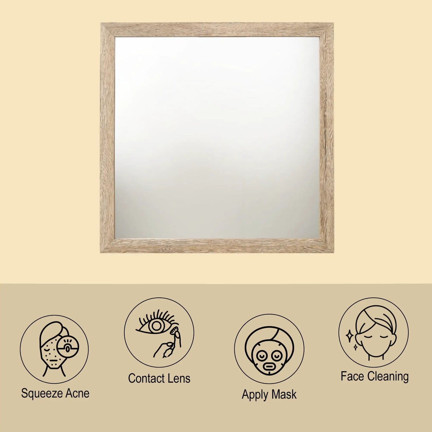 Miquell versatile orientation mirror in natural wood frame by Unique Piece Furniture on Tampa Home & Garden Store