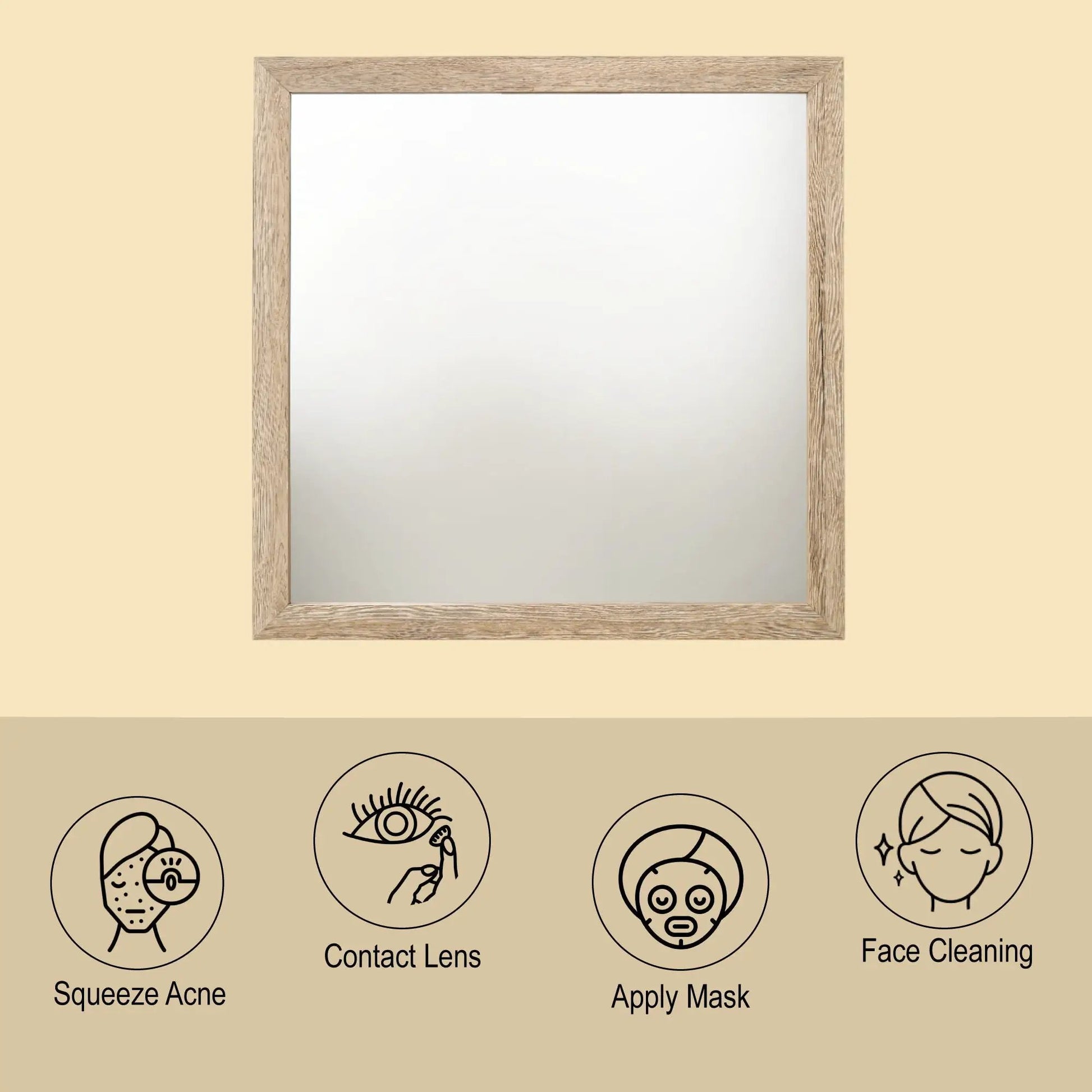 Miquell versatile orientation mirror in natural wood frame by Unique Piece Furniture on Tampa Home & Garden Store