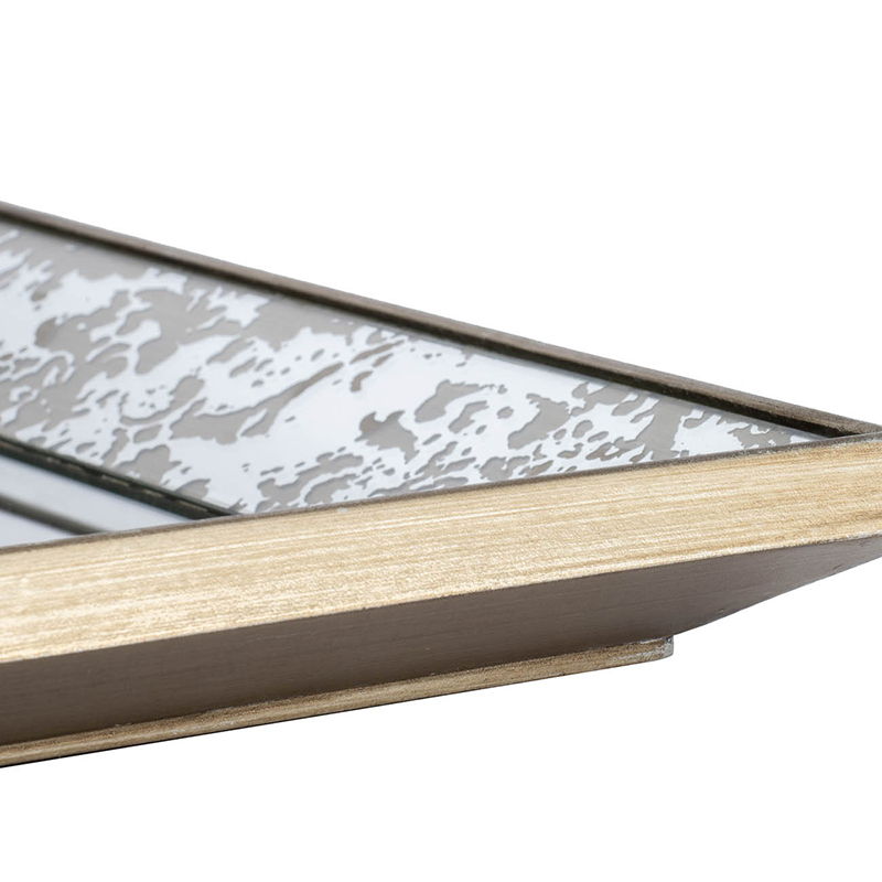 Antique Rectangle Mirror with Floral Accents by HouseOfZazla, gold frame wall mirror on Tampa Home & Garden Store