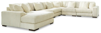 Lindyn Sectional Sofa with Cord Upholstery