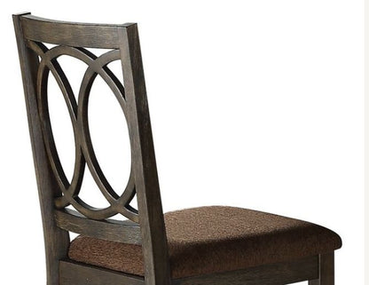 Brown side chair by HouseOfZazla with upholstered seat in espresso finish on Tampa Home & Garden Store