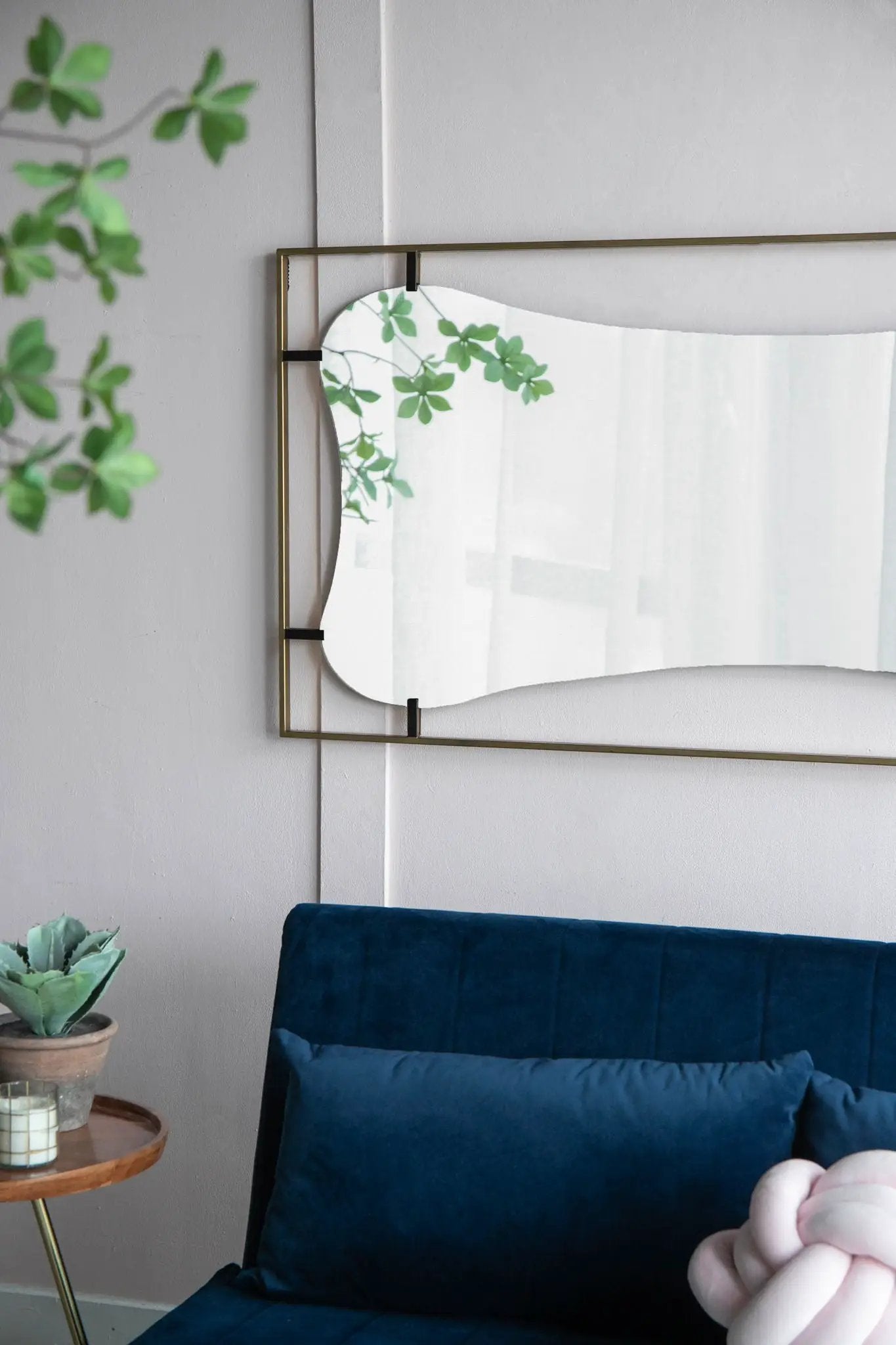 Poppy Mirror With Metal Frame Design Bathroom