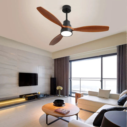 Ceiling fan with reversible DC motor, LED light, wood blades remote Unique Piece Furniture on Tampa Home & Garden Store