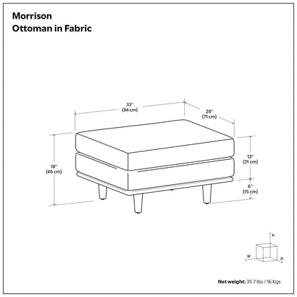 Morrison Handcrafted Ottoman Mid Century Style