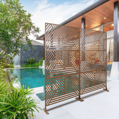 Freestanding Metal Privacy Screen and Stand
