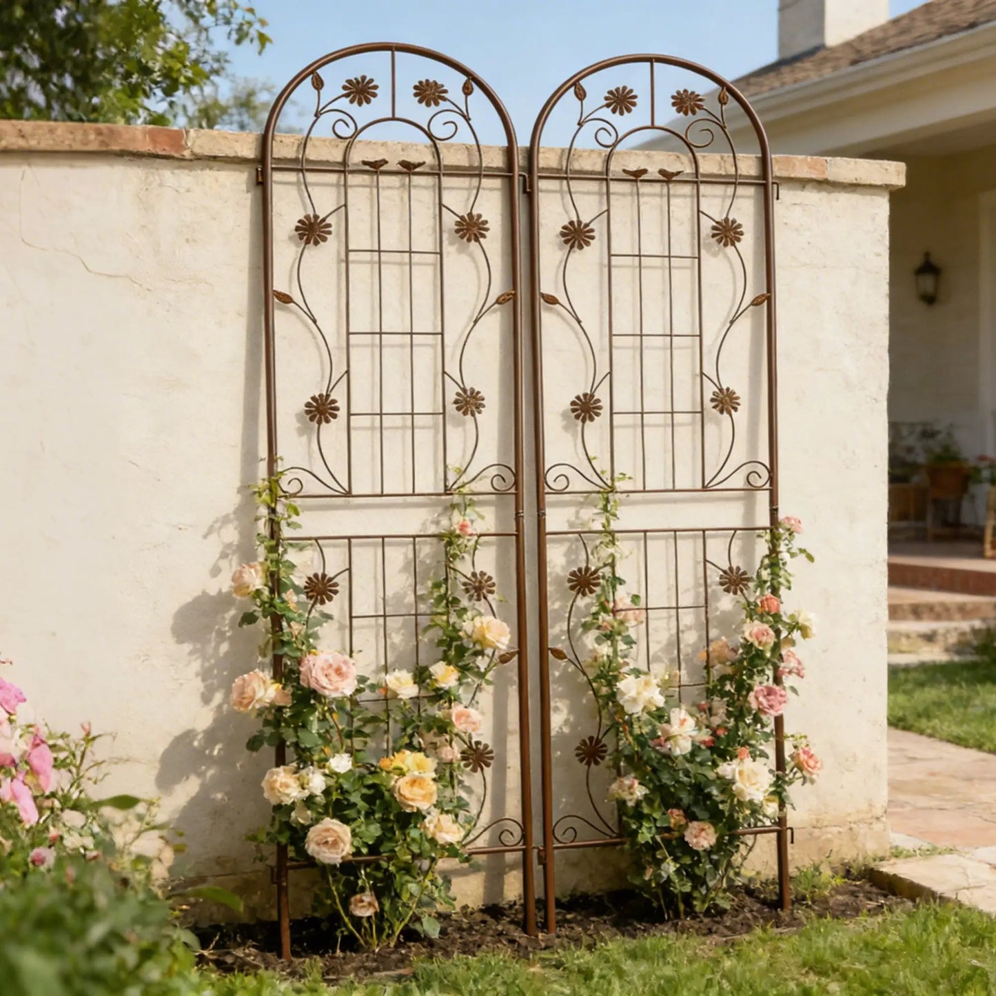 Metal Garden Trellis for Climbing Plants Outdoor