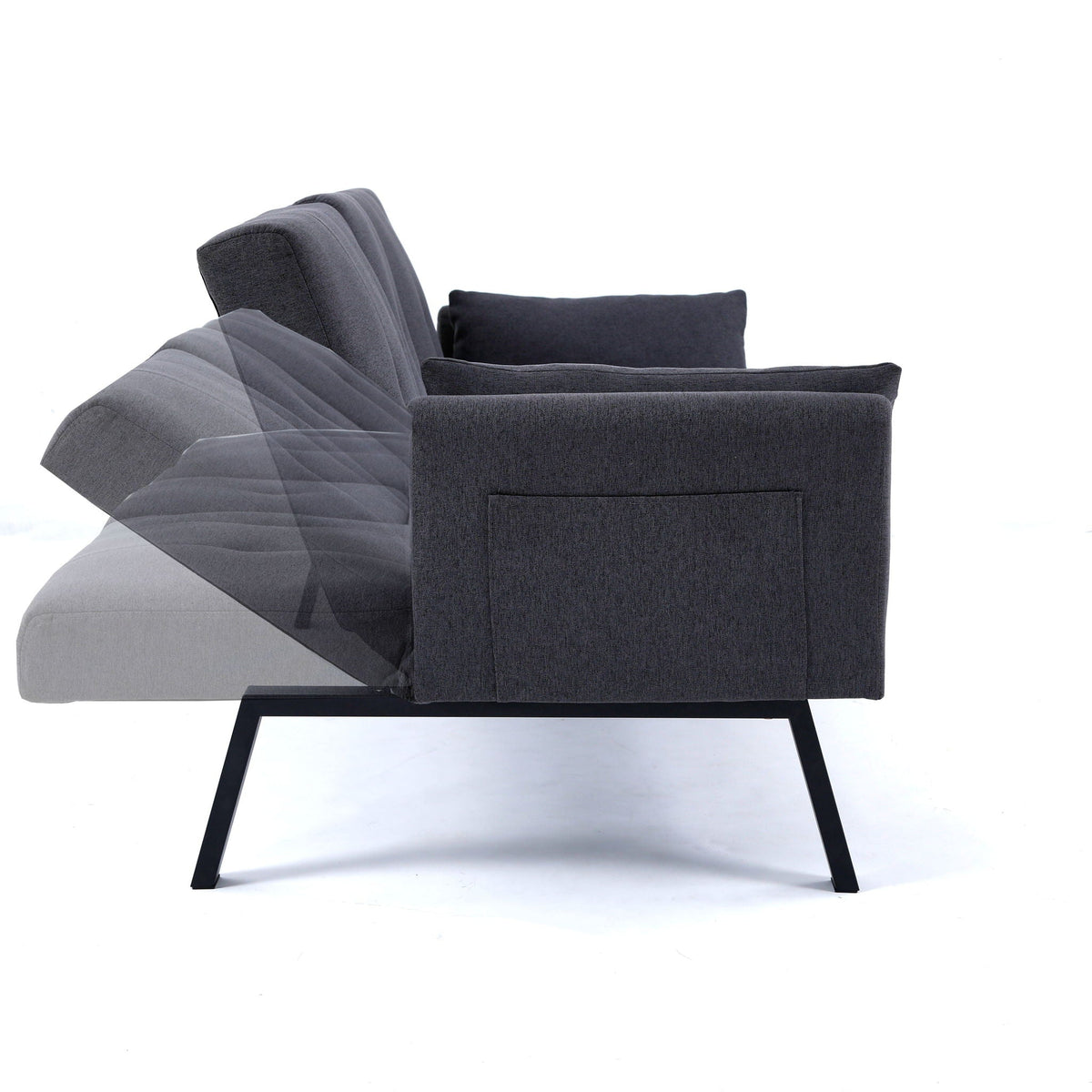 Compact Foldable Sofa Bed and Cup Holder