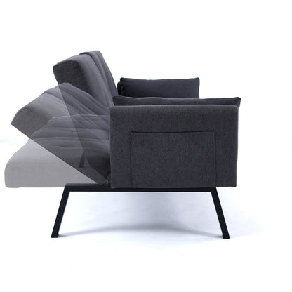 Compact Foldable Sofa Bed and Cup Holder