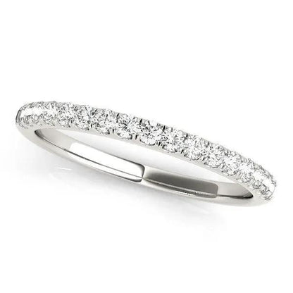 14k white gold diamond scallop setting wedding band by Bids.com, 1/3 cttw on Tampa Home & Garden Store