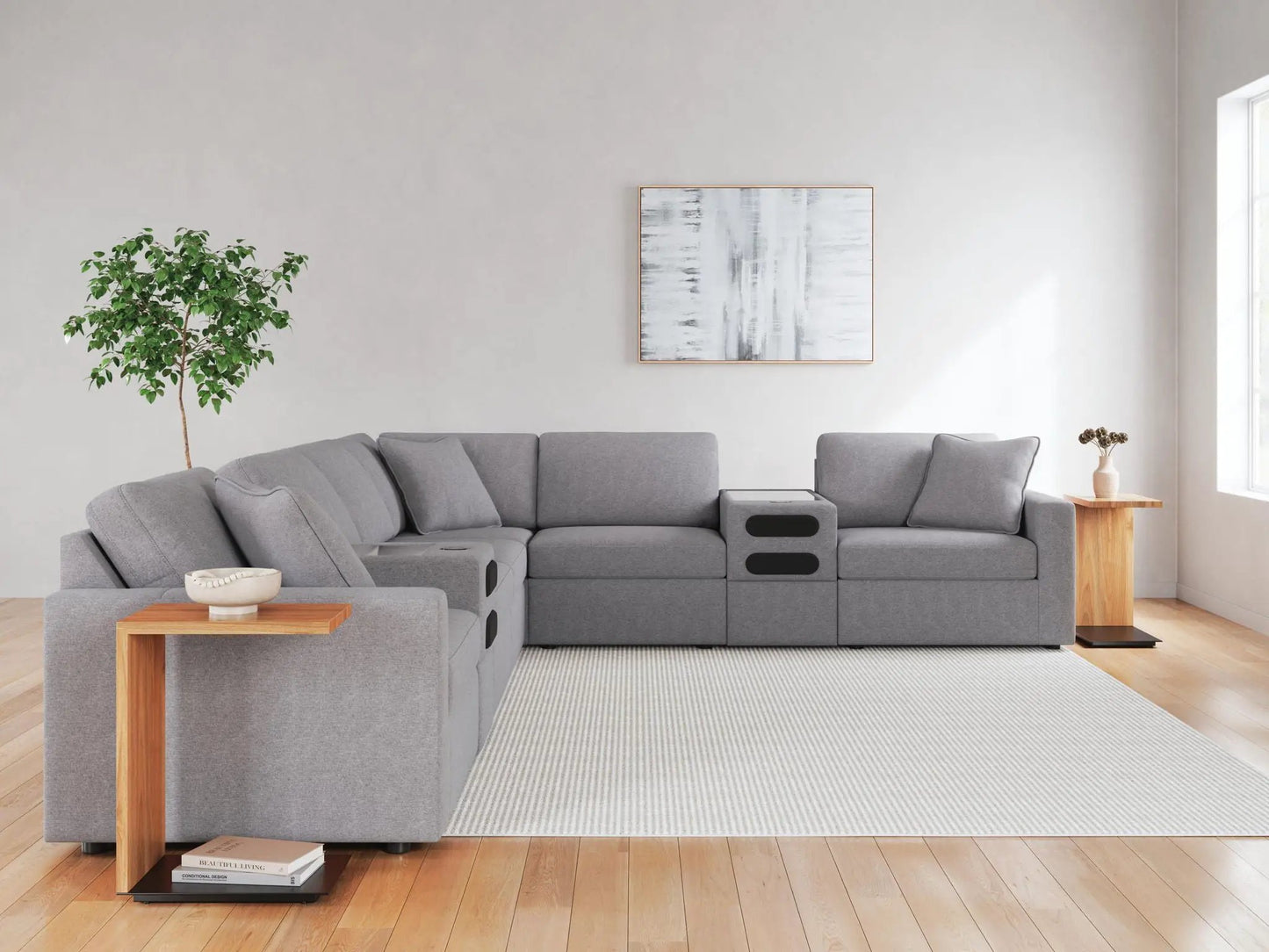 Modmax Sectional in Granite Performance Fabric
