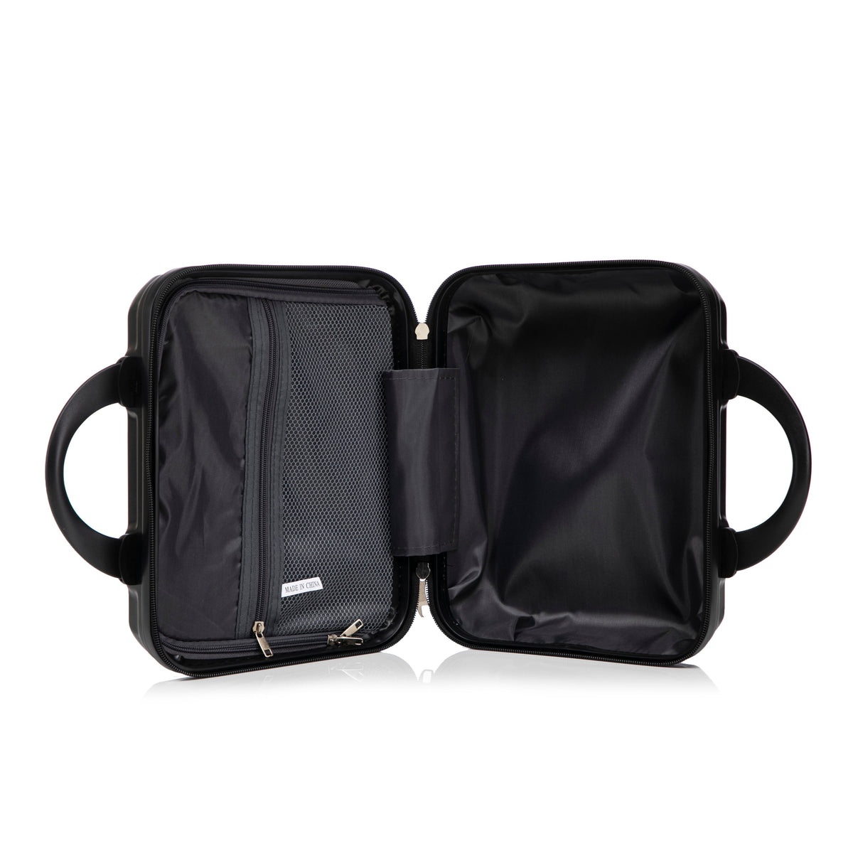 2-piece ABS spinner luggage set HouseOfZazla (14/20) with combination lock, black pockets on Tampa Home & Garden Store