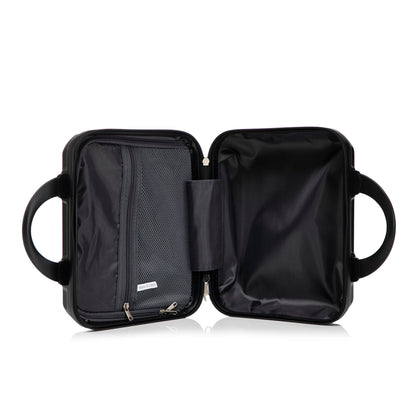 2-piece ABS spinner luggage set HouseOfZazla (14/20) with combination lock, black pockets on Tampa Home & Garden Store