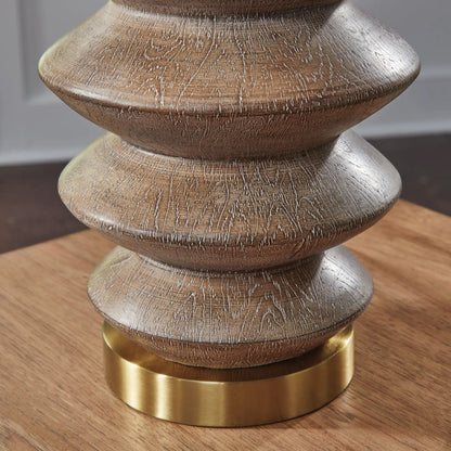 Jyllyard Poly Table Lamp Brown Gold Finish