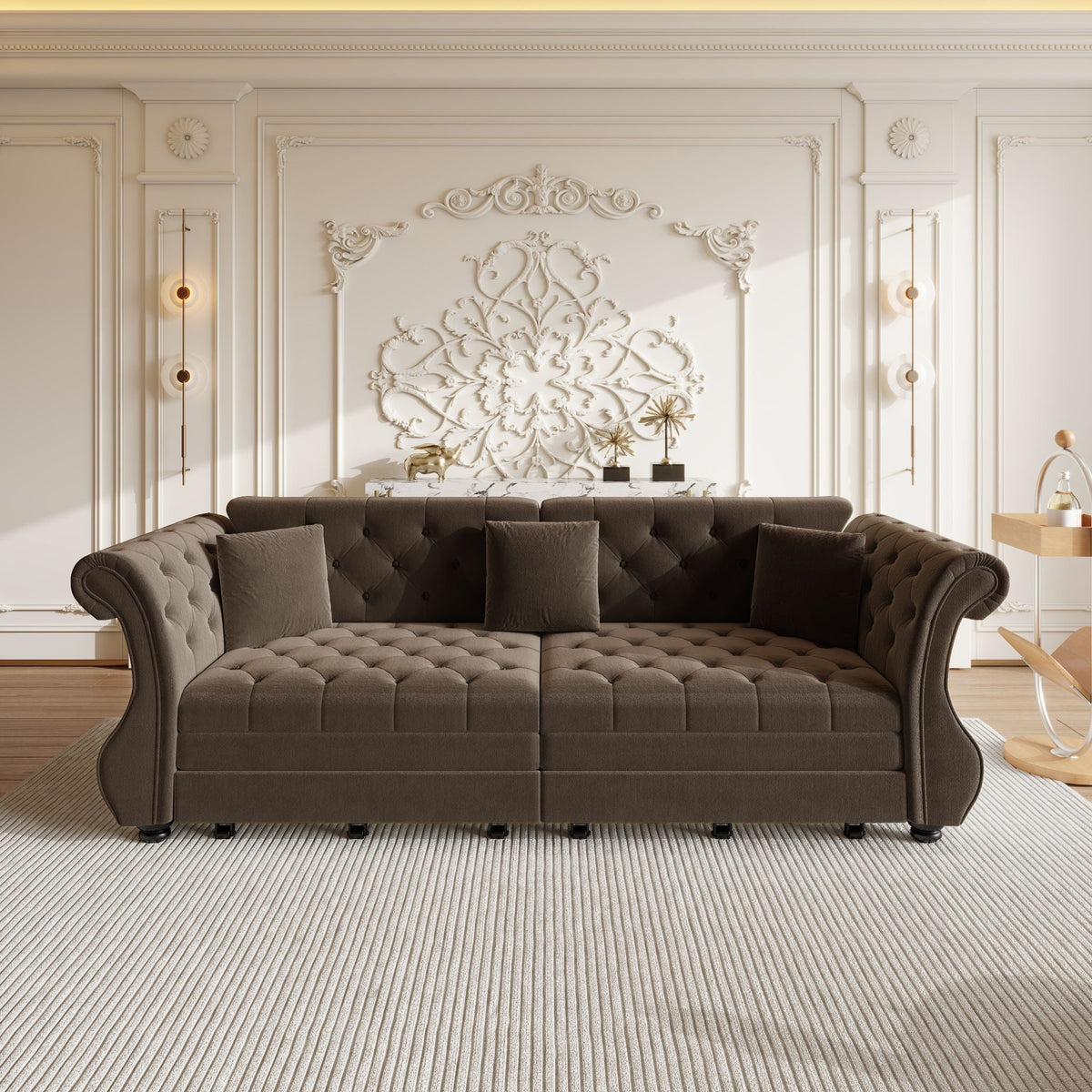 Oversized Chesterfield Sofa and a Pull Out Bed