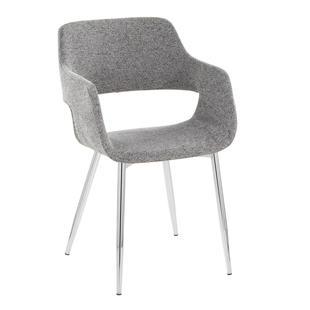 Contemporary dining chair set by HouseOfZazla in grey boucle with metal legs on Tampa Home & Garden Store