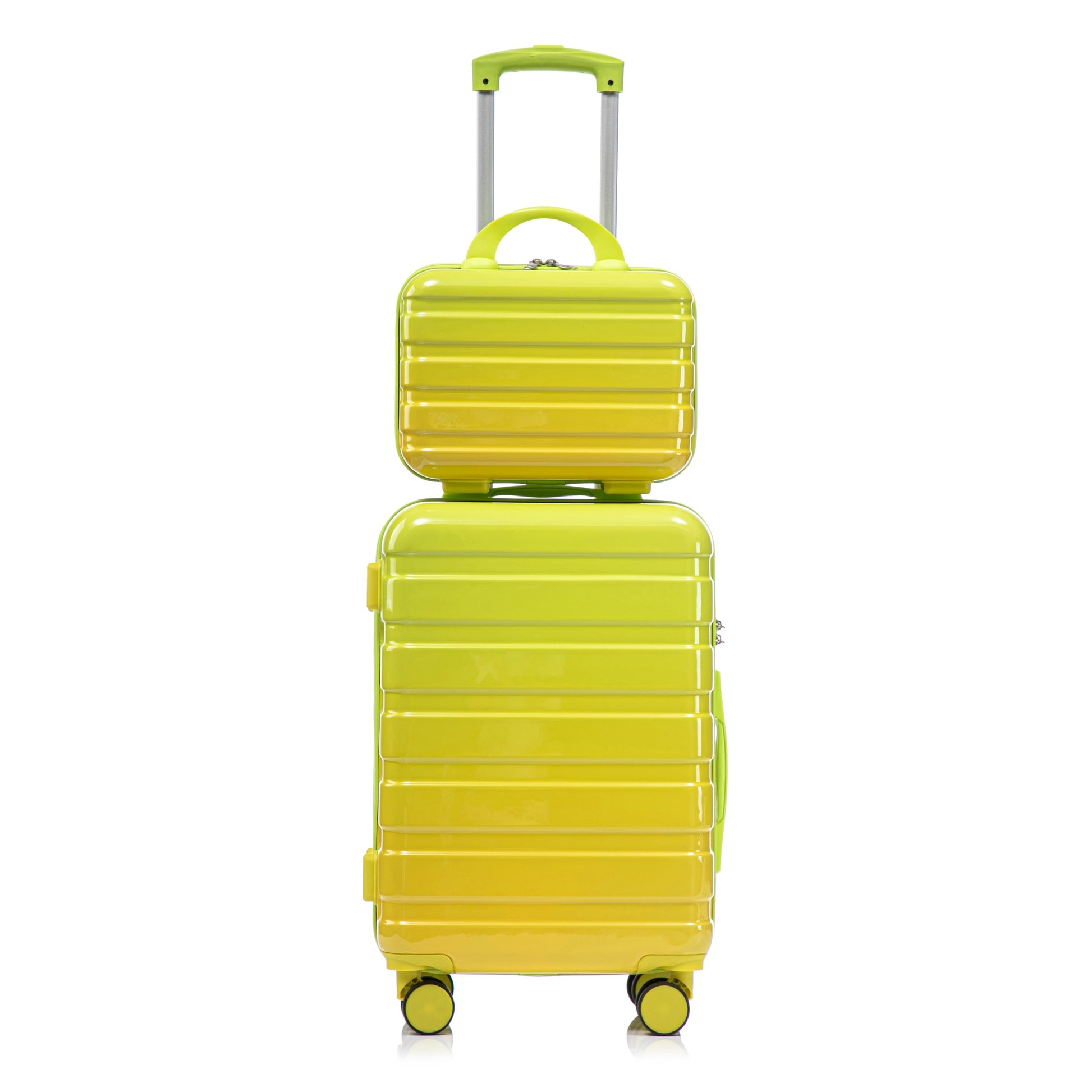 2-piece PC spinner luggage set gradient lime yellow by HouseOfZazla on Tampa Home & Garden Store