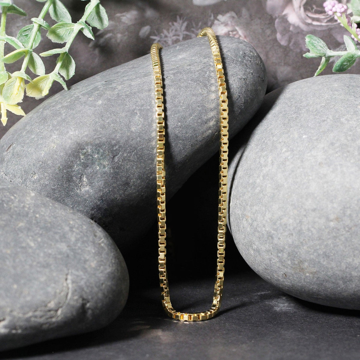 2.0mm 14k yellow gold semi solid box chain necklace Bids.com on Tampa Home & Garden Store