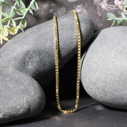 2.0mm 14k yellow gold semi solid box chain necklace Bids.com on Tampa Home & Garden Store