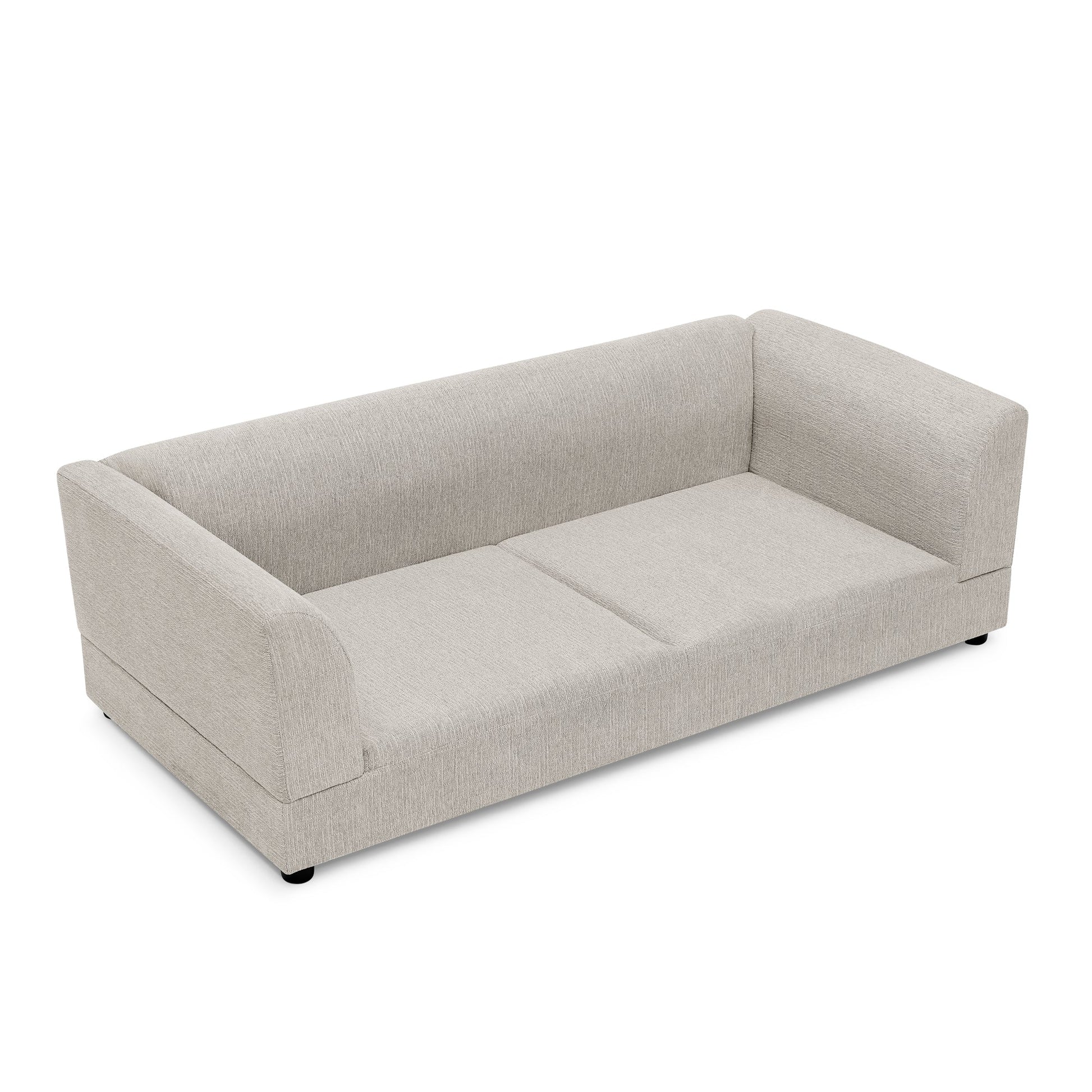 Oversized pet sofa beige linen upholstery by HouseOfZazla for medium/large dogs on Tampa Home & Garden Store