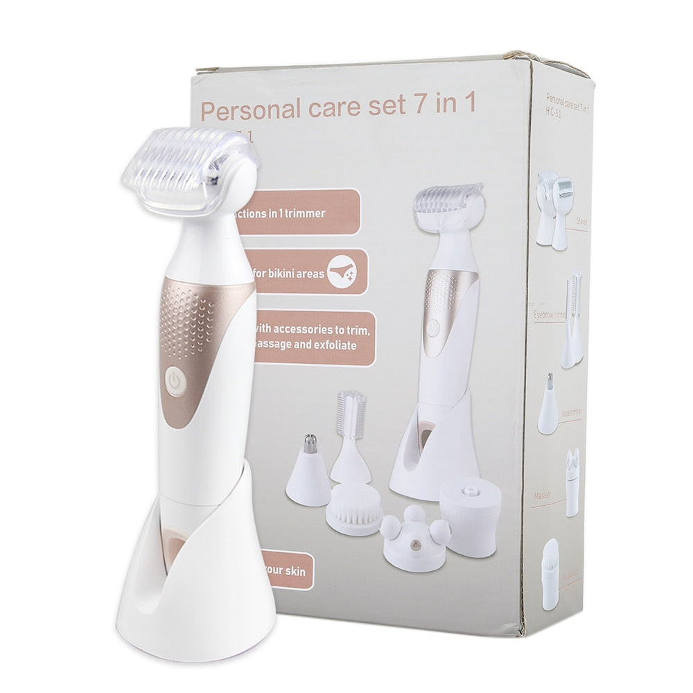 5 In 1 Electric Shaver Waterproof Razor Shaving Machine Women Hair Leg Bikini Depilation Trimmer Depilatory Hair Remover - Tampa Home & Garden Store