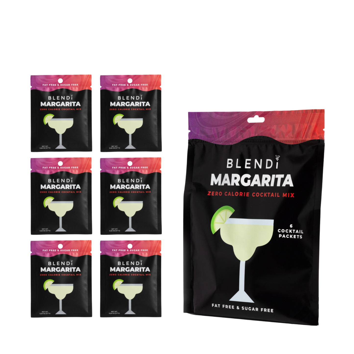 Mezcladores de Mocktails Ligeros – Sabor sin culpa, cero calorías - 1 Paquete (6 Unidades)