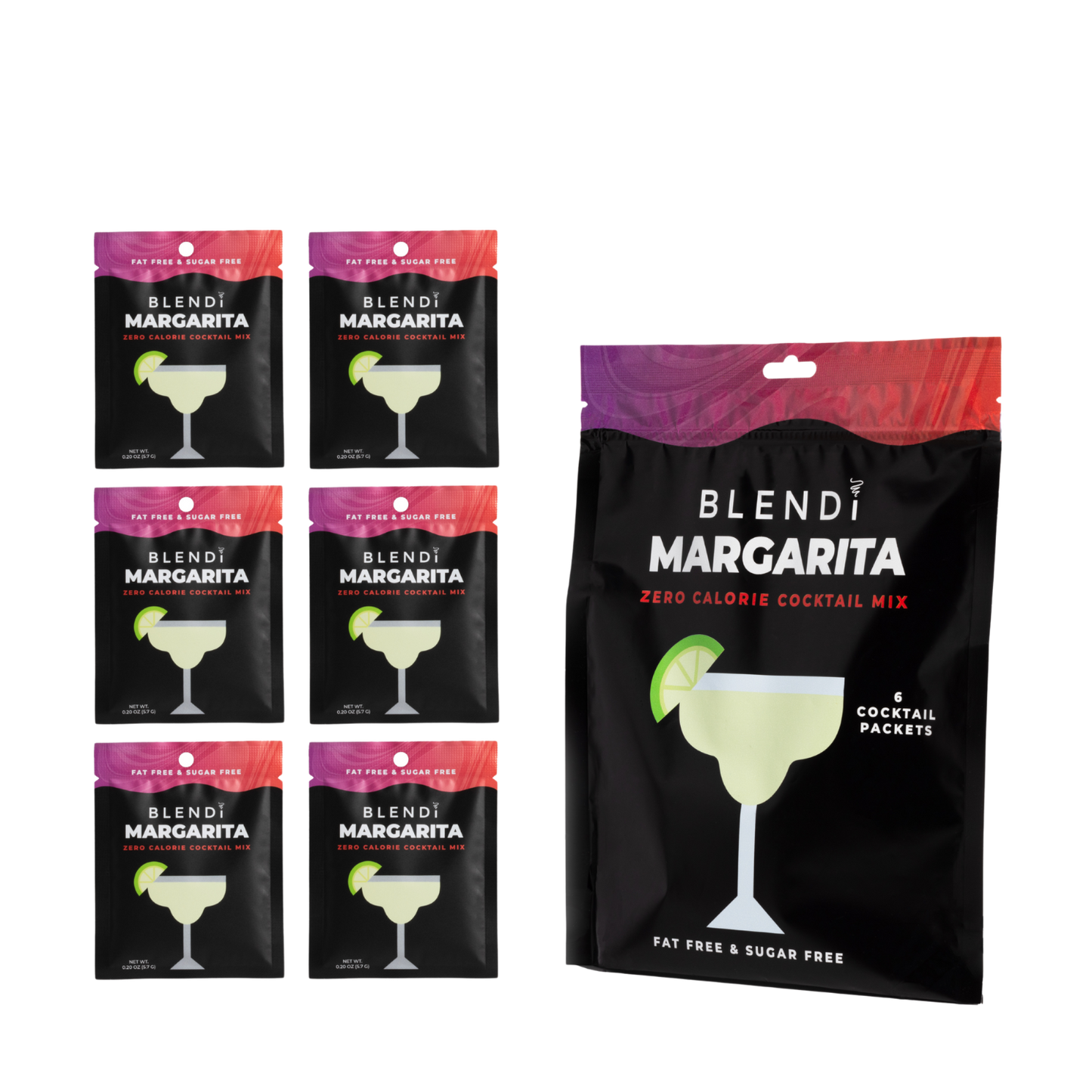 Mezcladores de Mocktails Ligeros – Sabor sin culpa, cero calorías - 1 Paquete (6 Unidades)